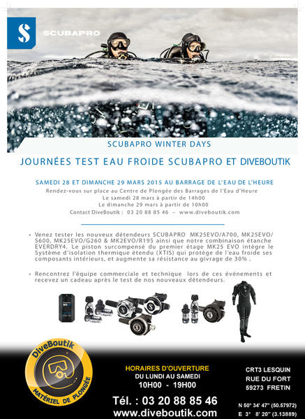 Journées Test Eau Froide Scubapro