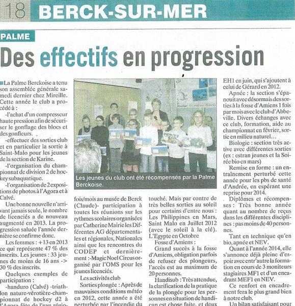 BERCK-SUR-MER Des effectifs en progression